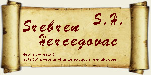 Srebren Hercegovac vizit kartica